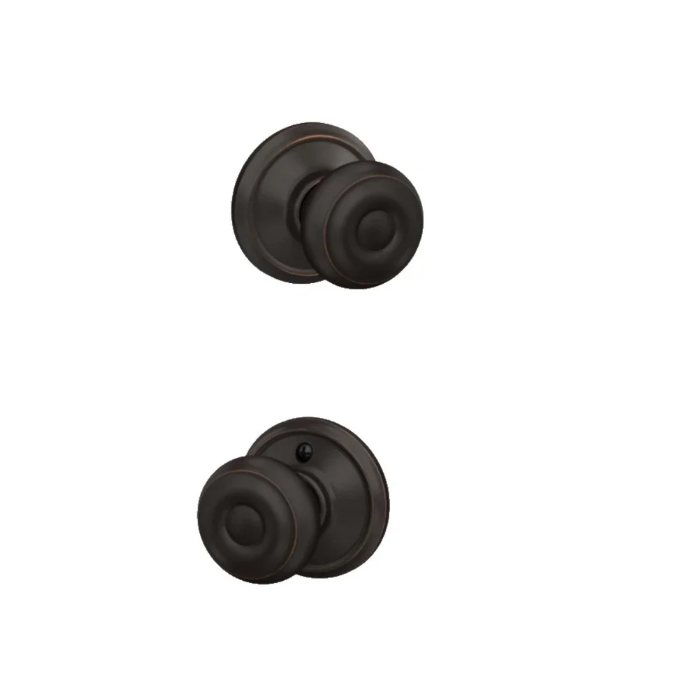 Schlage Georgian Door Knob Hall & Closet Aged Bronze (Keyless Non Locking)